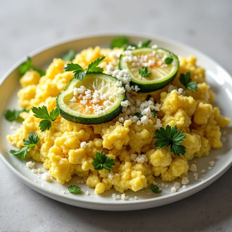 Sautéed Courgette and Fluffy Egg Scramble