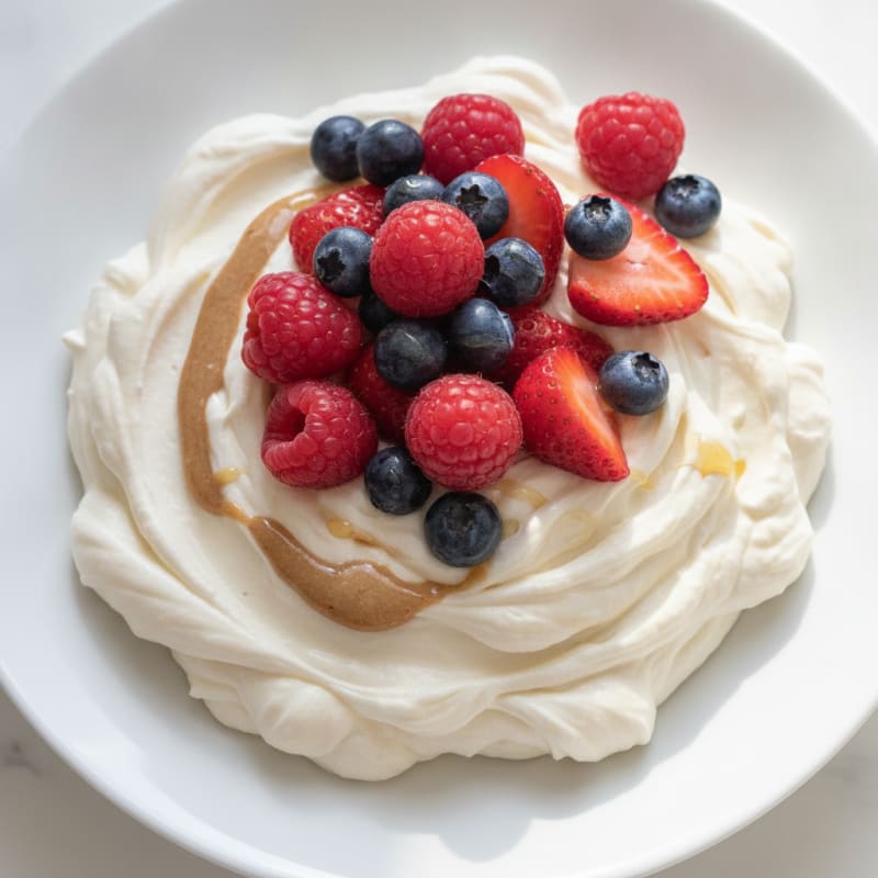 Silky Greek Yogurt Protein Mousse with Mixed Berries