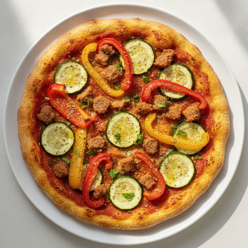 Roasted Vegetable Vegan Pizza