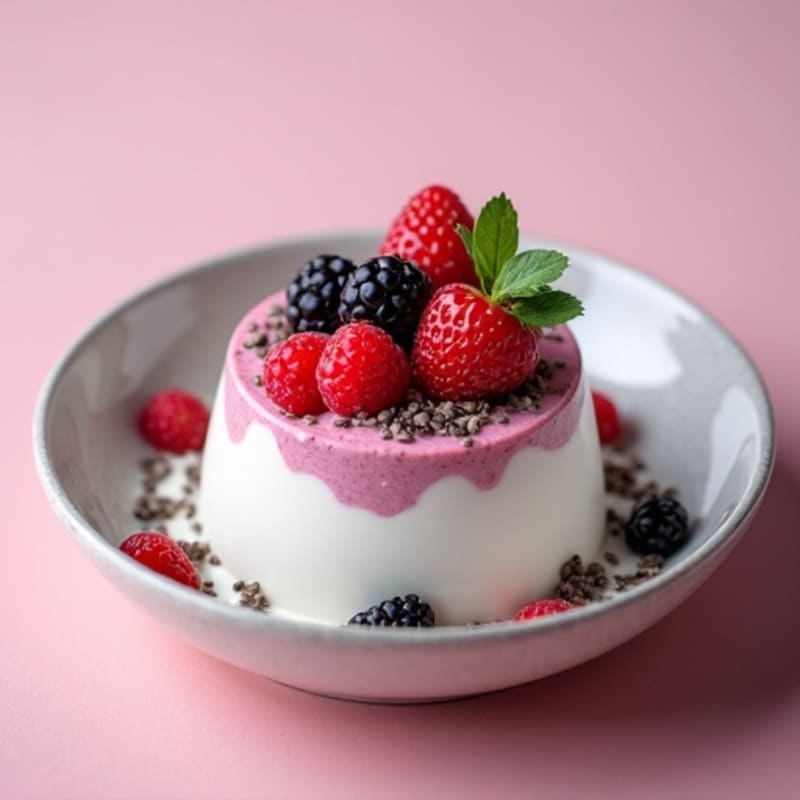 Silky Greek Yogurt Protein Mousse with Mixed Berries