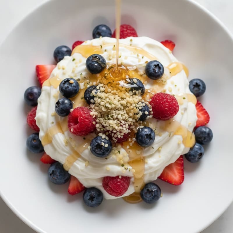Greek Yogurt Protein Parfait with Mixed Berries