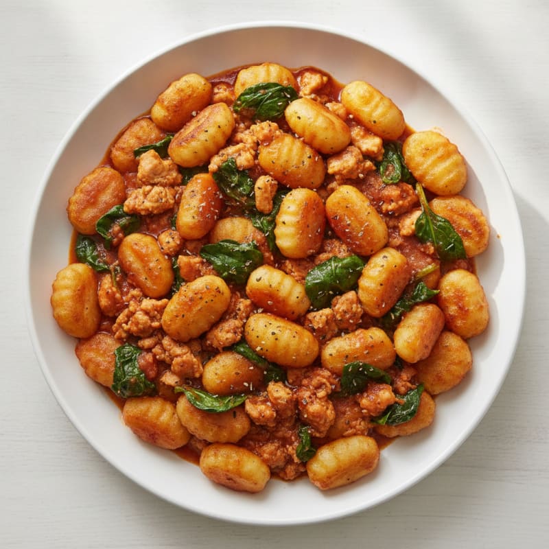 Ground Chicken Gnocchi Skillet