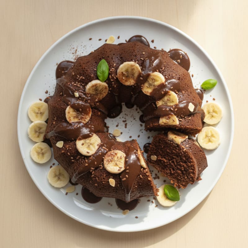 Vegan Chocolate Banana Bundt Cake