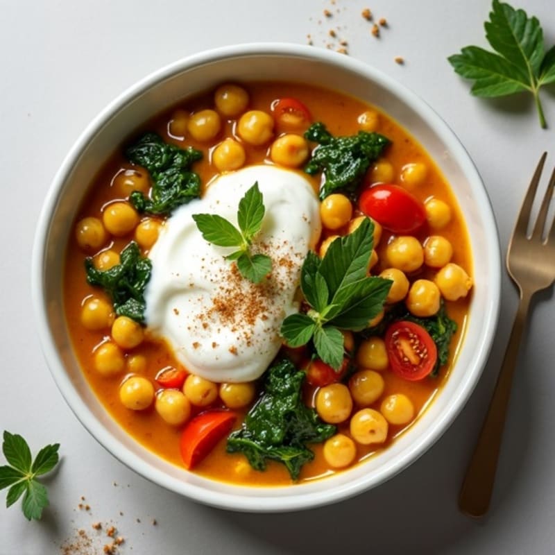 Creamy Chickpea and Spinach Curry