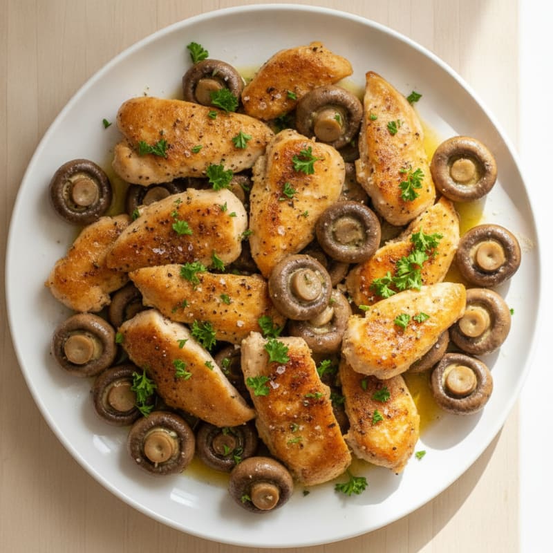 Garlic Butter Roasted Mushrooms with Herbs