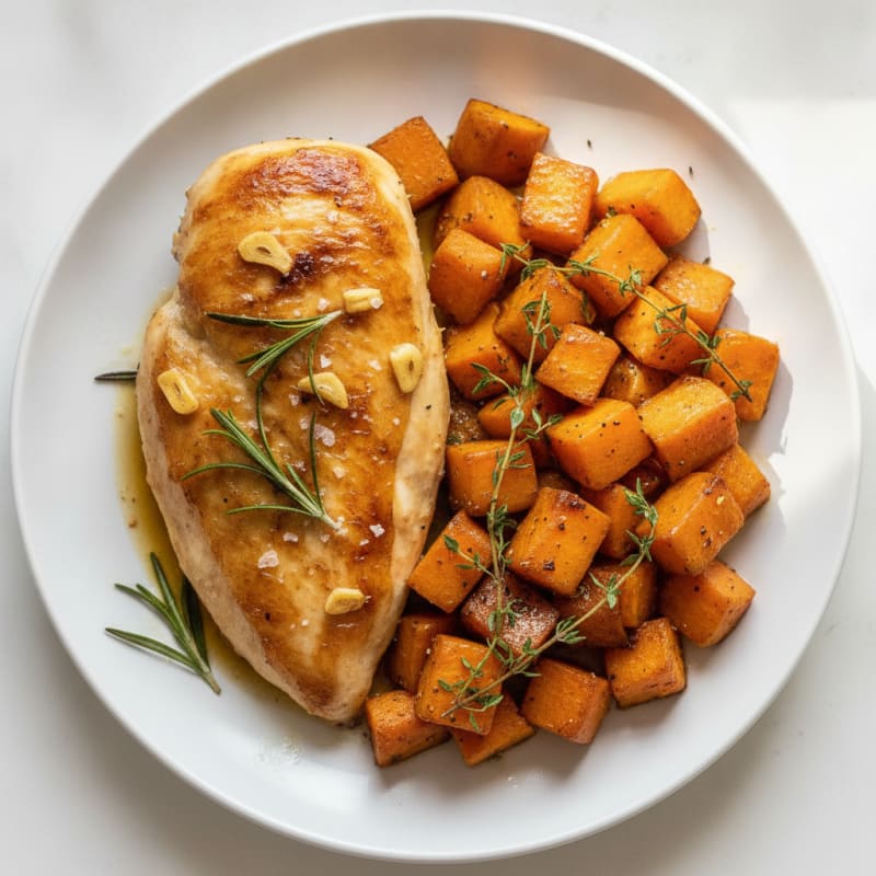 Garlic Herb Chicken with Roasted Root Vegetables