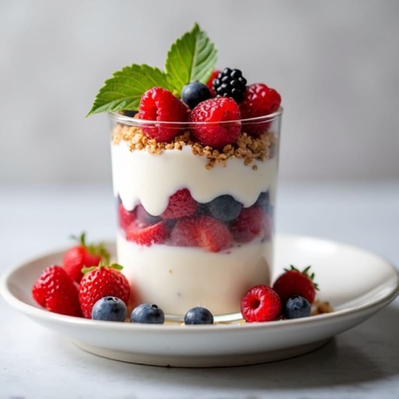 Creamy Greek Yogurt Protein Parfait with Mixed Berries