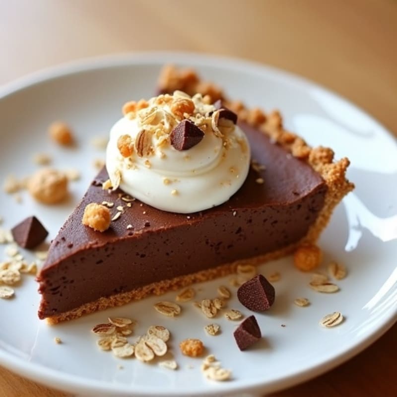 No-Bake Chocolate Peanut Butter Protein Pie