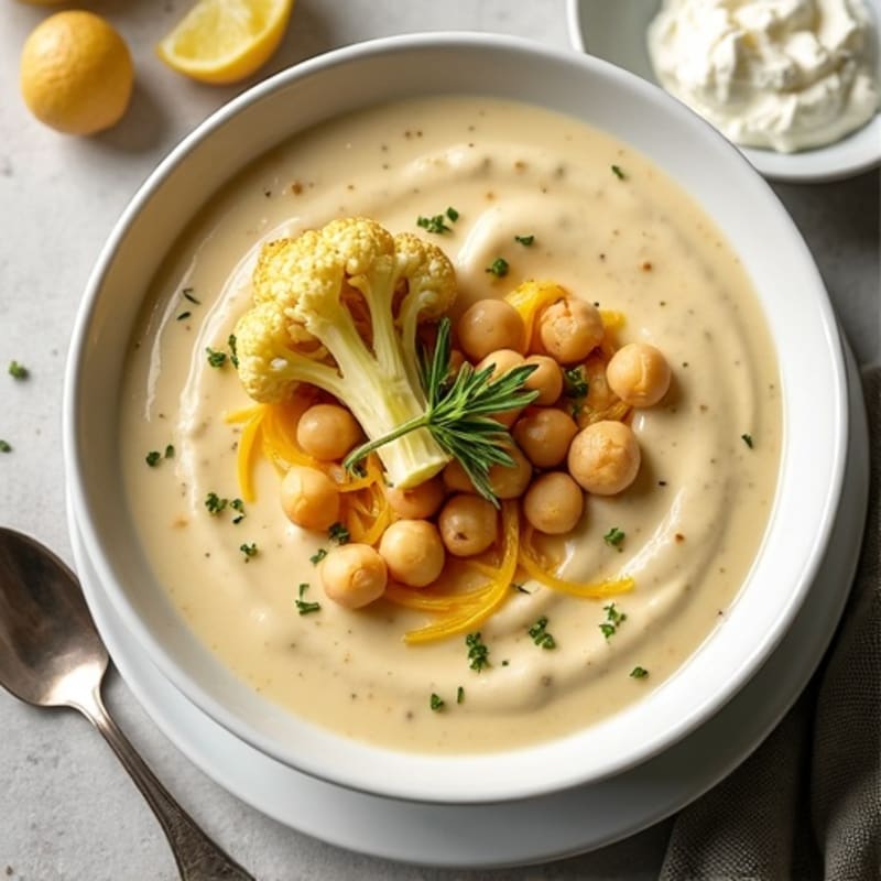 Creamy Roasted Garlic Cauliflower Potato Soup