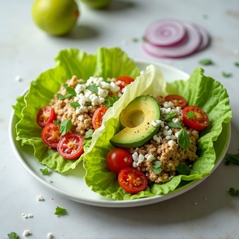 Creamy Avocado Turkey Lettuce Wrap