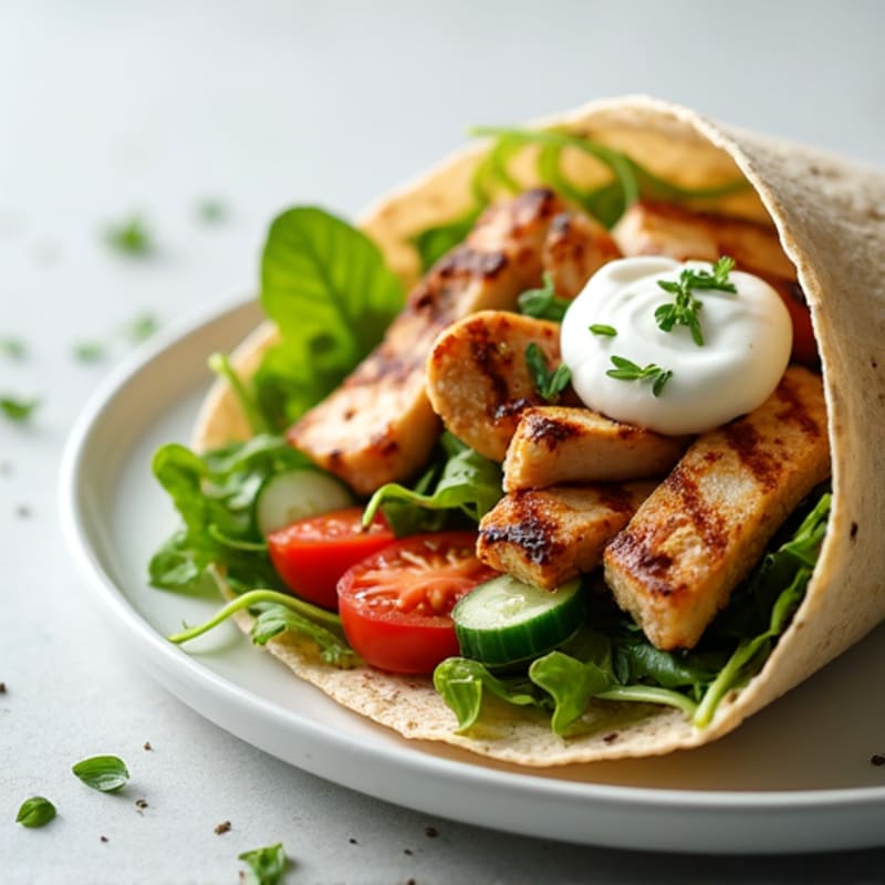 Herb-Grilled Chicken and Fresh Veggie Wrap