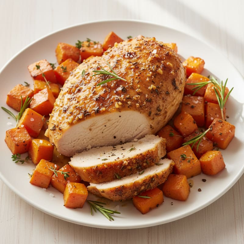 Garlic Herb Roasted Chicken with Root Vegetables