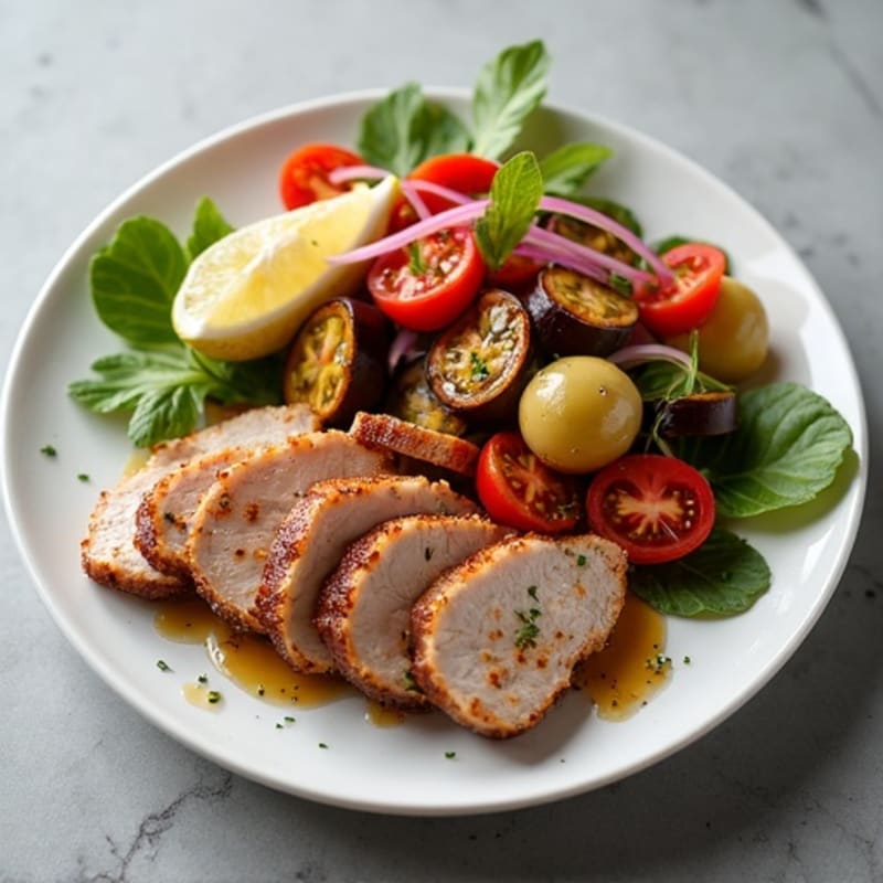 Grilled Pork Tenderloin with Ensaladang Talong