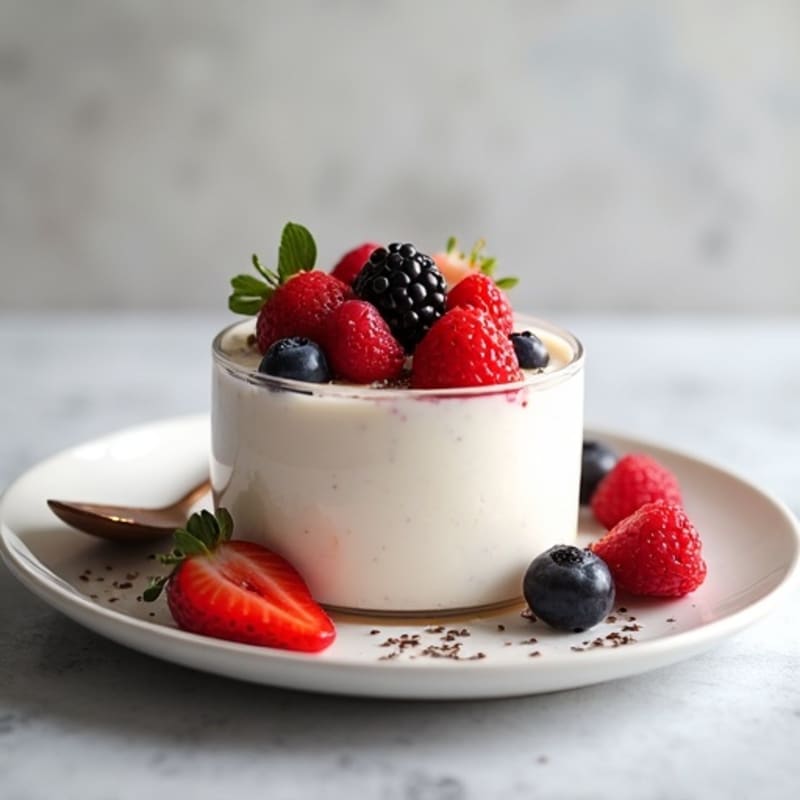 Silky Greek Yogurt Protein Mousse with Fresh Berries