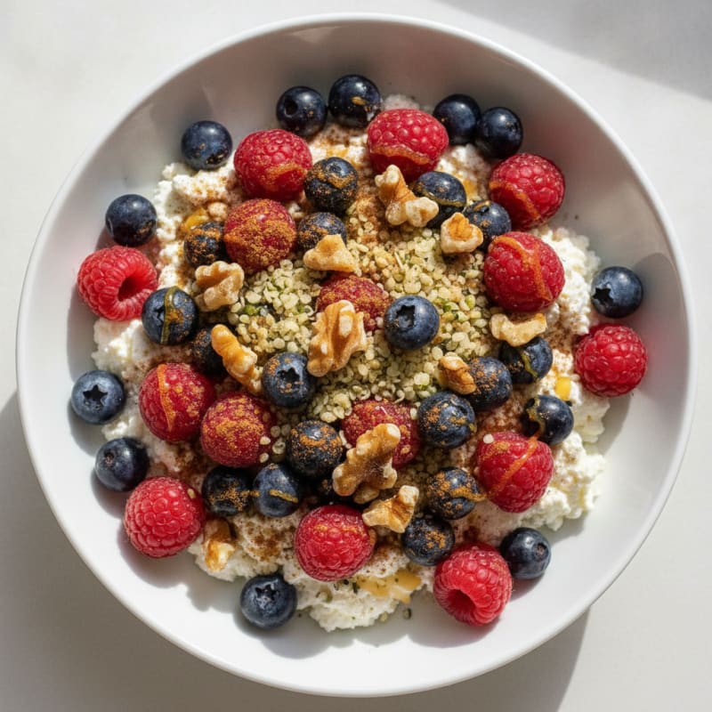 Cottage Cheese Berry Breakfast Bowl