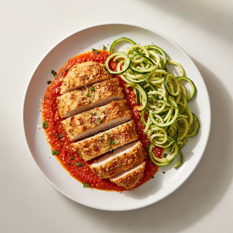 Crispy Baked Chicken Parmesan with Zesty Marinara