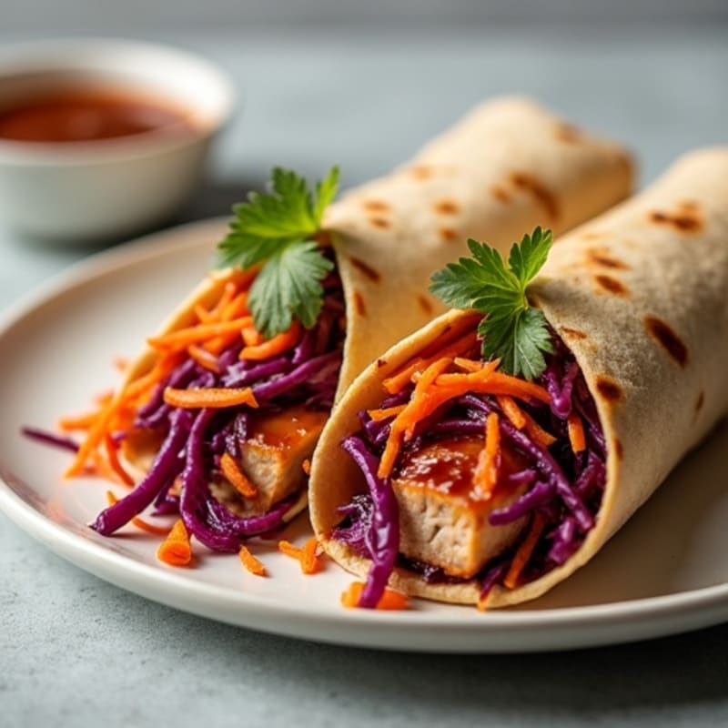 Lean BBQ Pulled Pork Wraps with Crunchy Slaw
