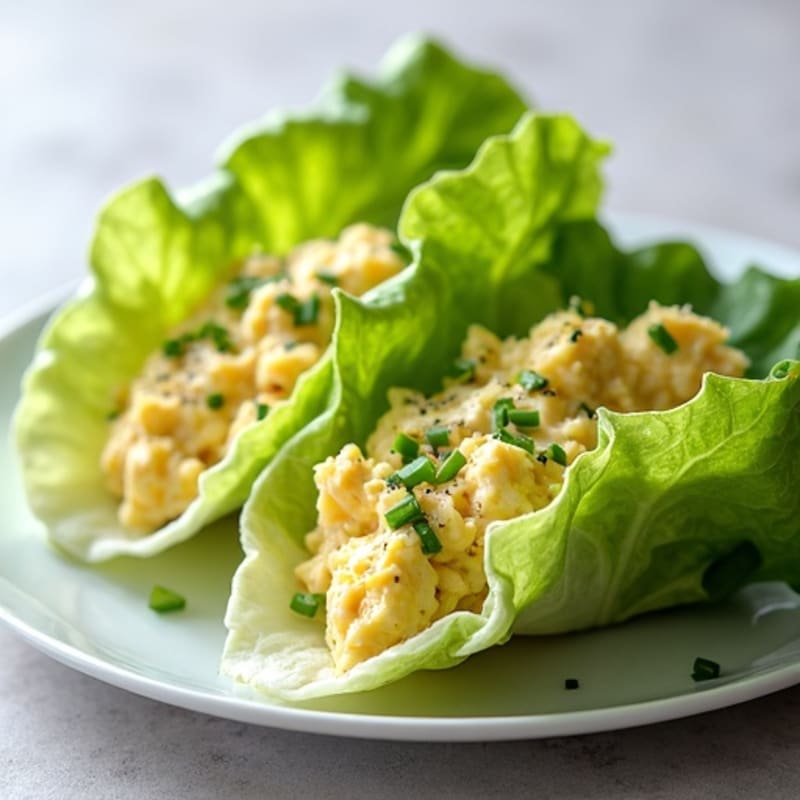 Creamy Egg Salad Lettuce Wraps