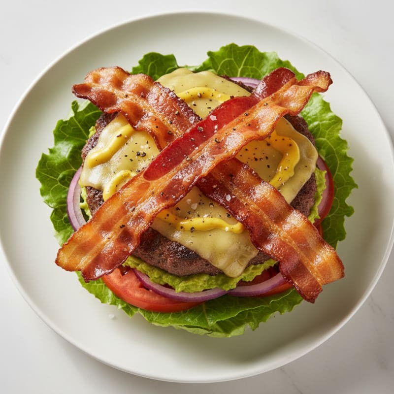 Crispy Double Bacon Cheeseburger Delight
