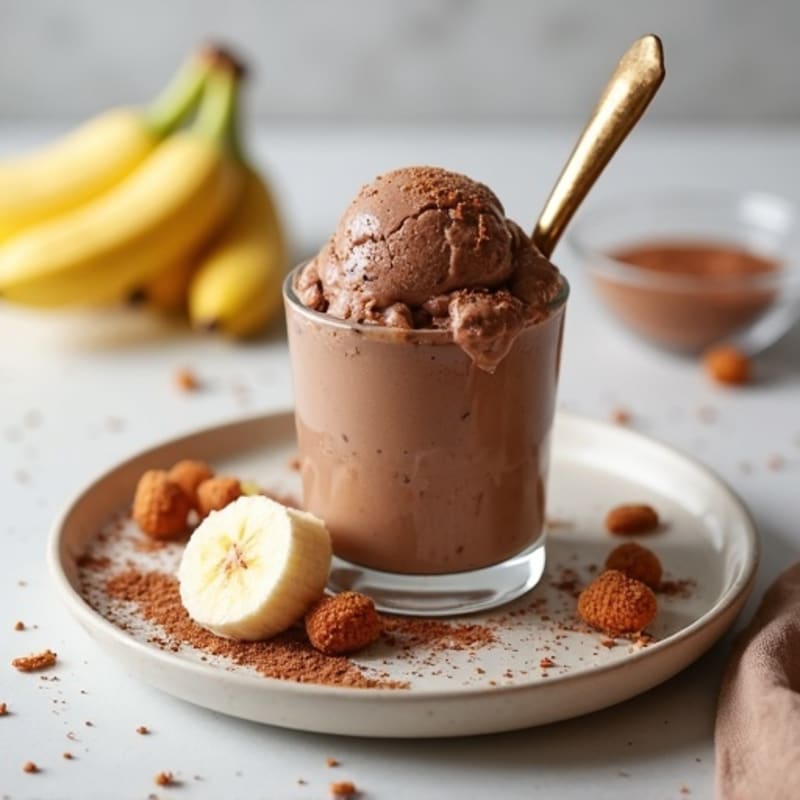 Protein-Packed Chocolate Almond Nice Cream