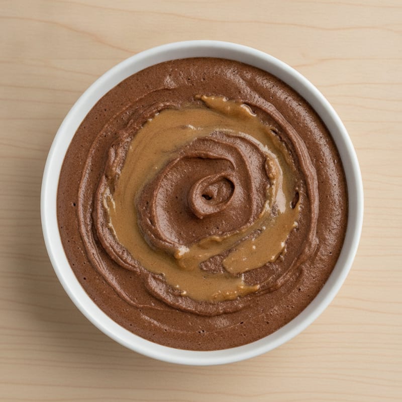 Silky Chocolate Protein Pudding with Almond Butter Swirl