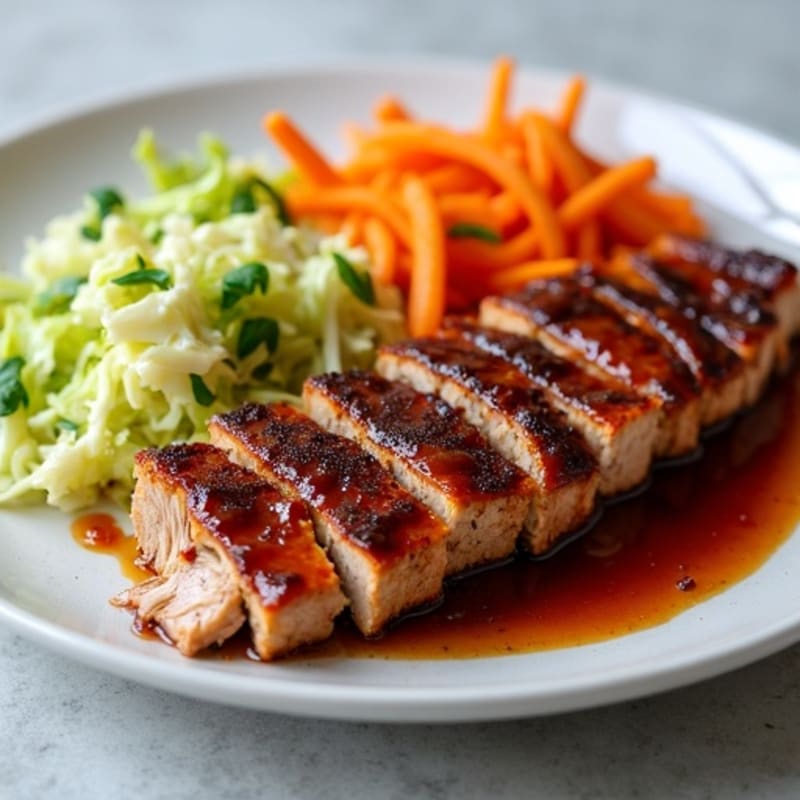 Lean BBQ Pulled Pork with Crunchy Slaw