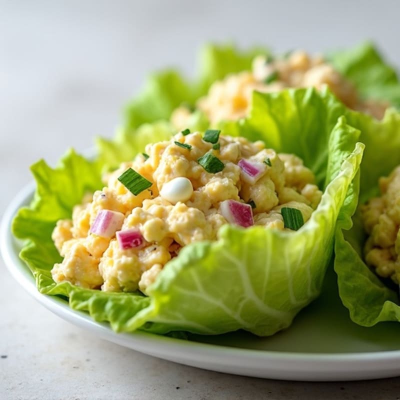 Creamy Greek Yogurt Egg Salad Lettuce Wrap