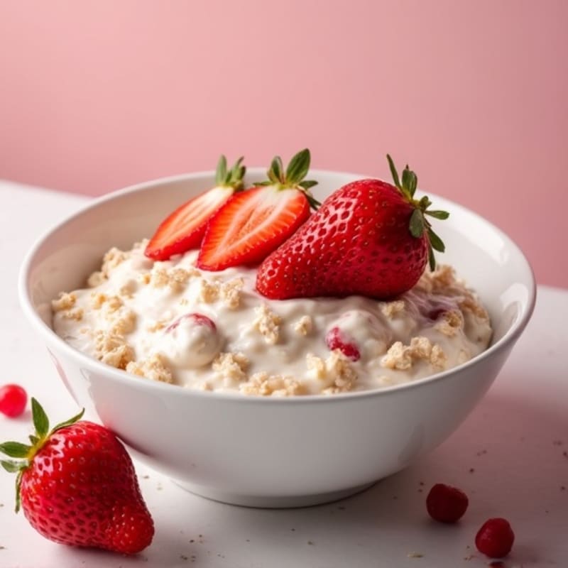 Creamy Strawberry Shortcake Overnight Oats