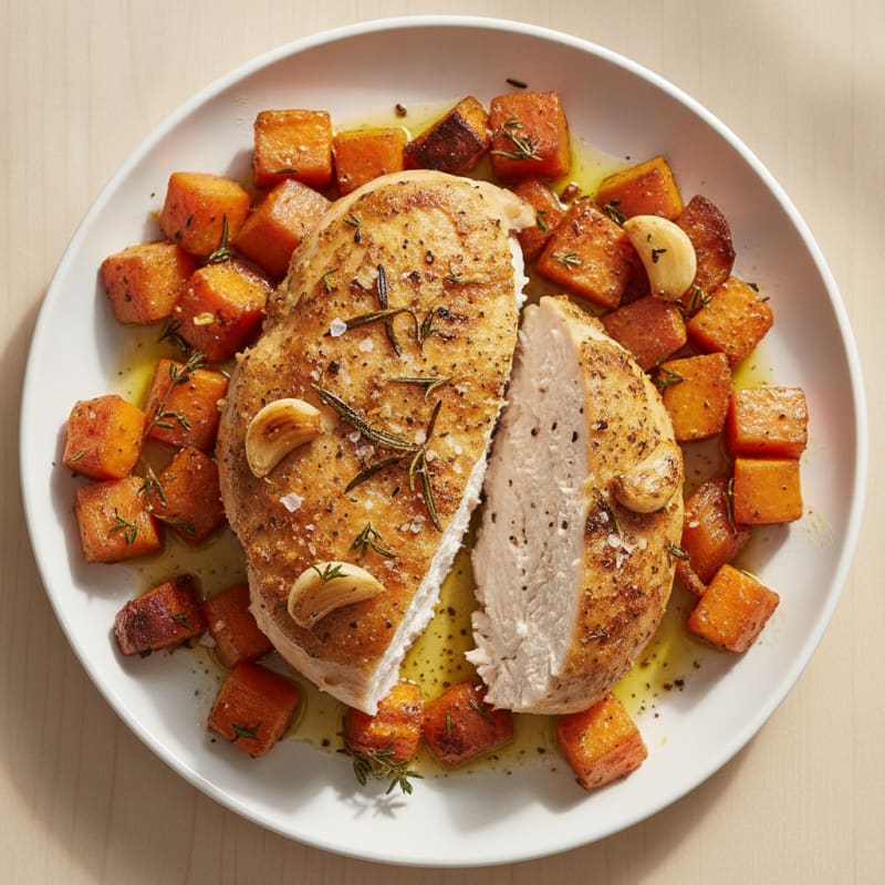 Garlic Herb Roasted Chicken with Root Vegetables