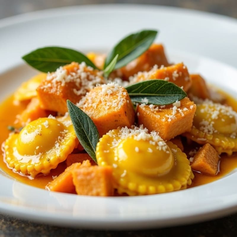 Protein-Packed Butternut Squash Ravioli with Sage Brown Butter