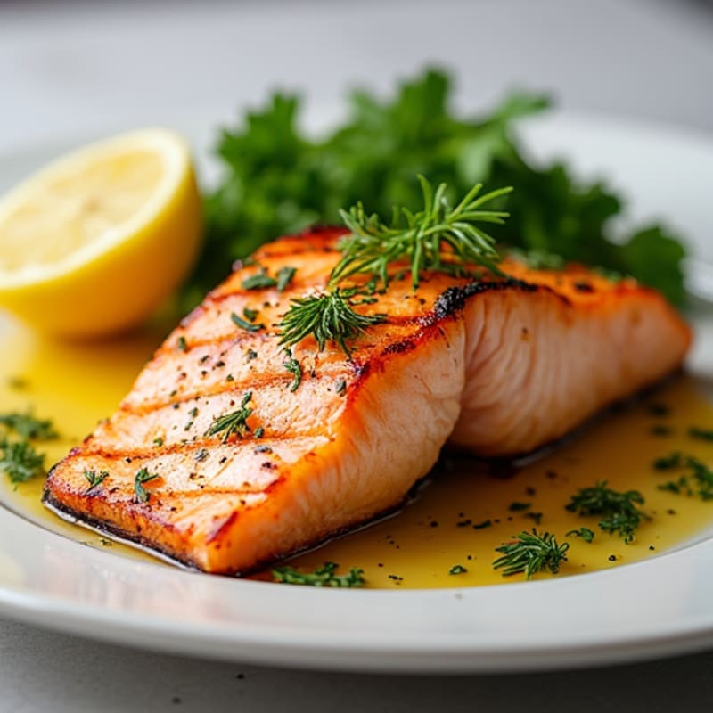 Fresh Lemon Herb Grilled Salmon