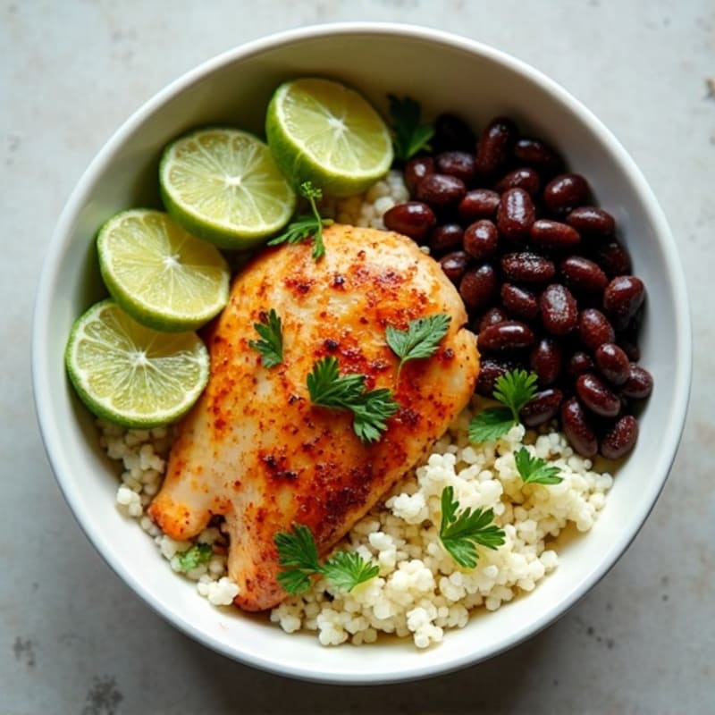 Smoky Lime Chicken Bowl with Cilantro Cauliflower Rice