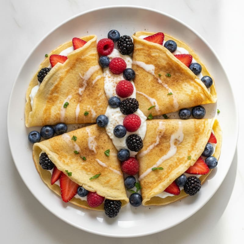 Protein Crepes with Berries