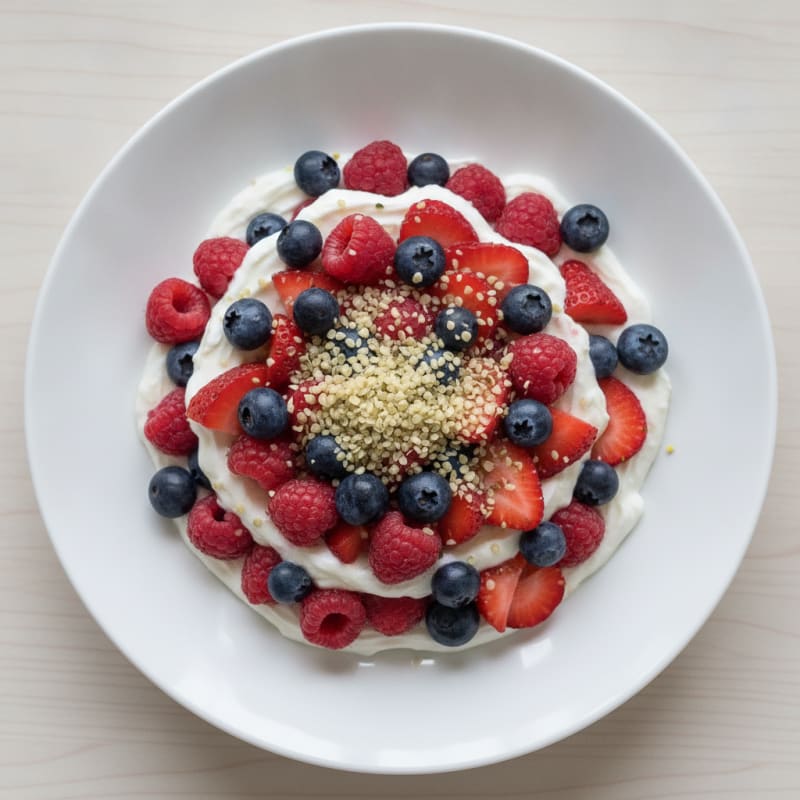 Greek Yogurt Protein Parfait with Mixed Berries