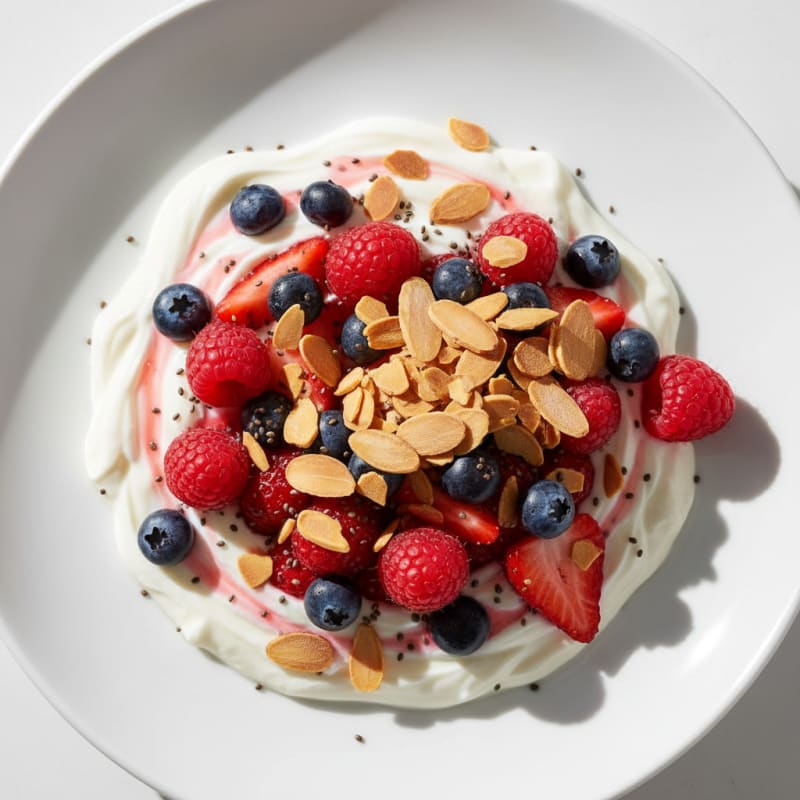 Silky Greek Yogurt Protein Bowl with Mixed Berries
