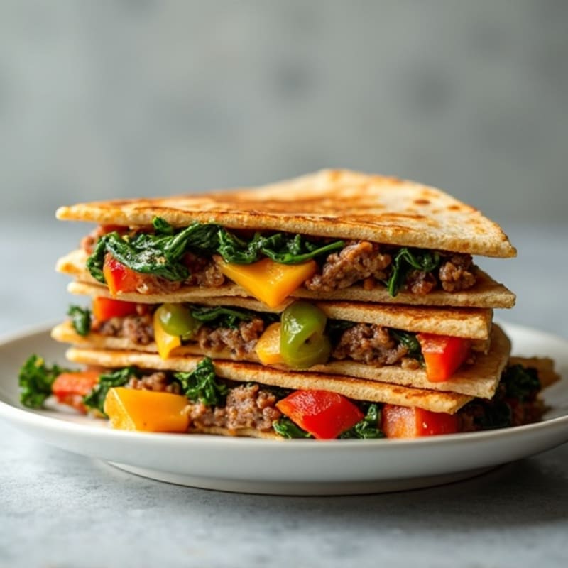 Lean Steak and Veggie Crispy Quesadillas