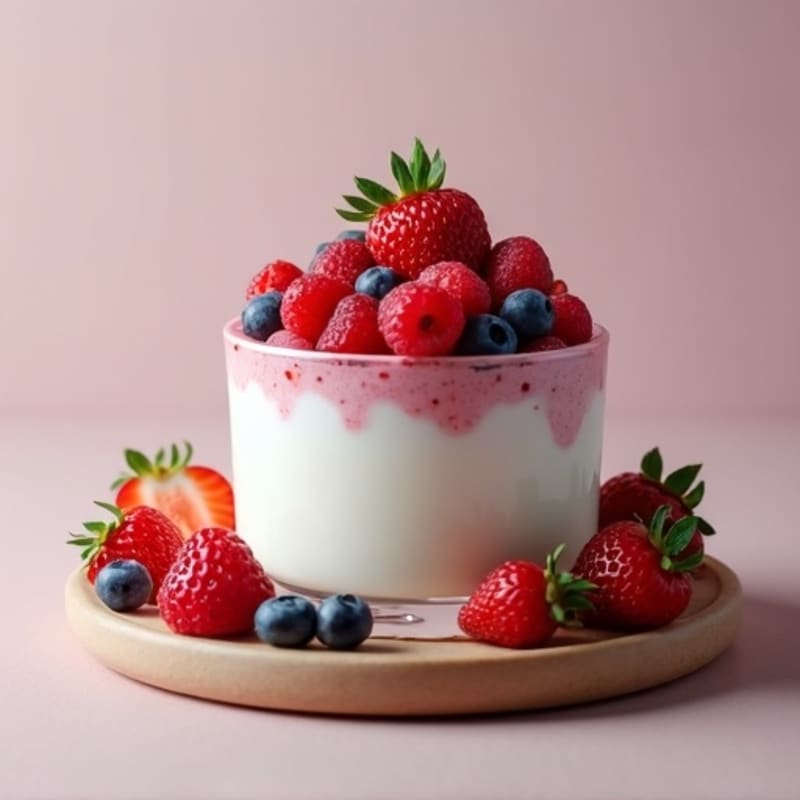 Silky Greek Yogurt Protein Mousse with Fresh Berries
