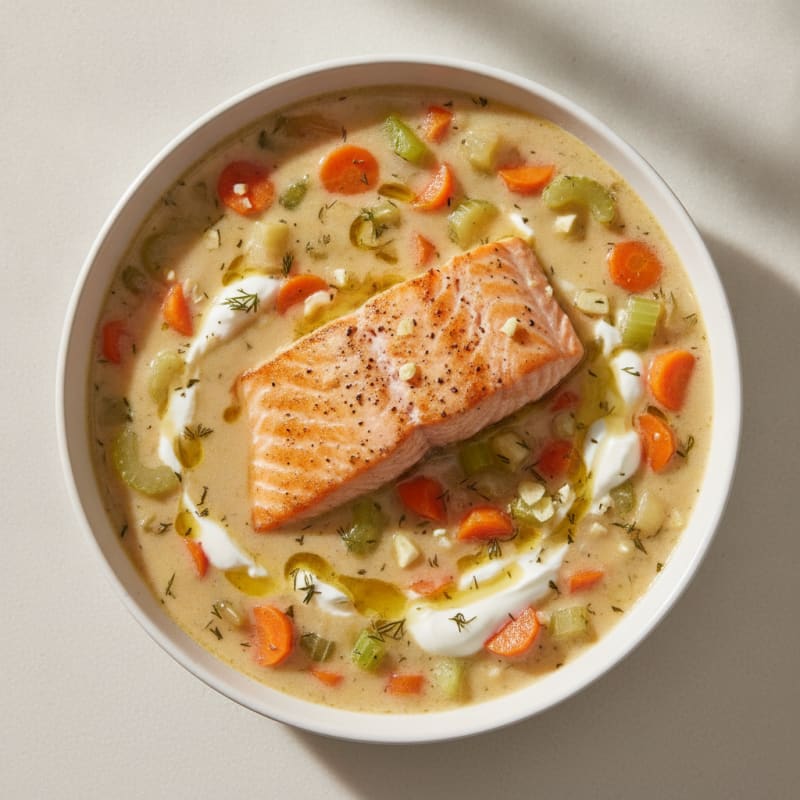 Hearty Salmon and Vegetable Chowder