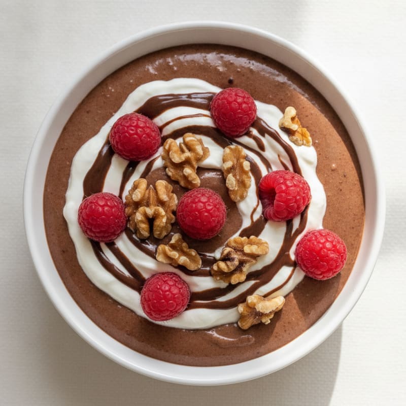 Silky Chocolate Protein Pudding with Greek Yogurt
