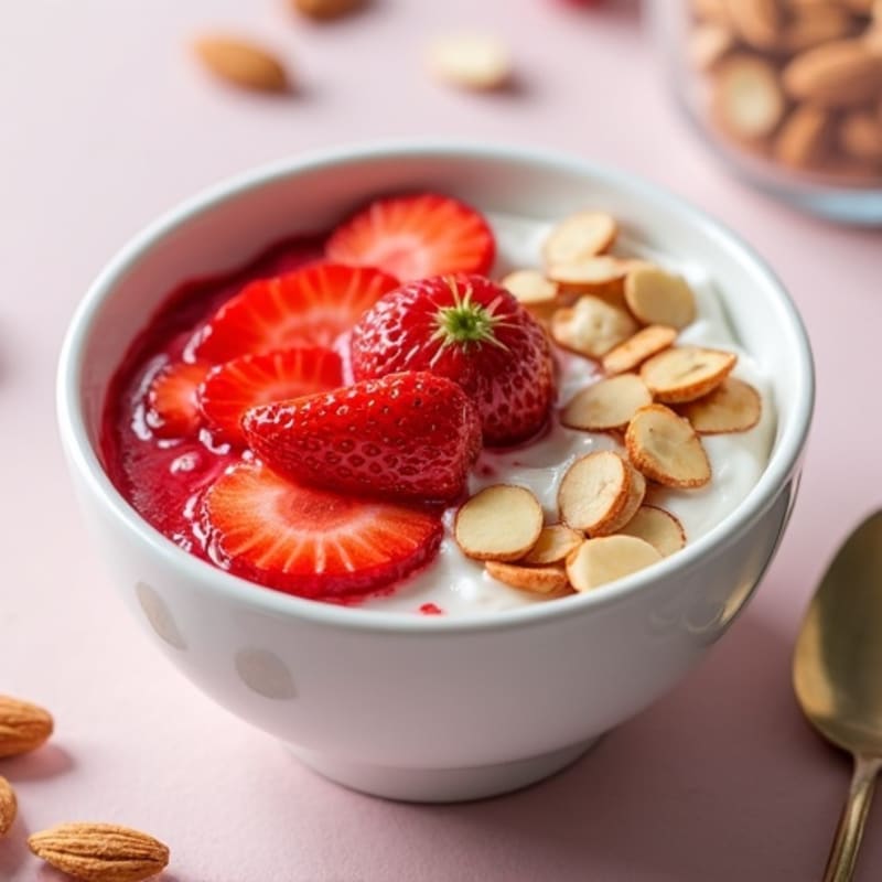 Protein-Packed Greek Yogurt Strawberry Shortcake Bowl