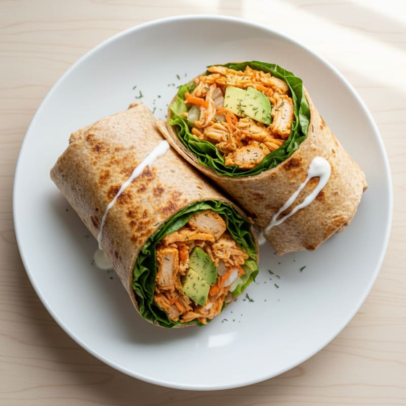 Buffalo Ranch Chicken Salad Wrap