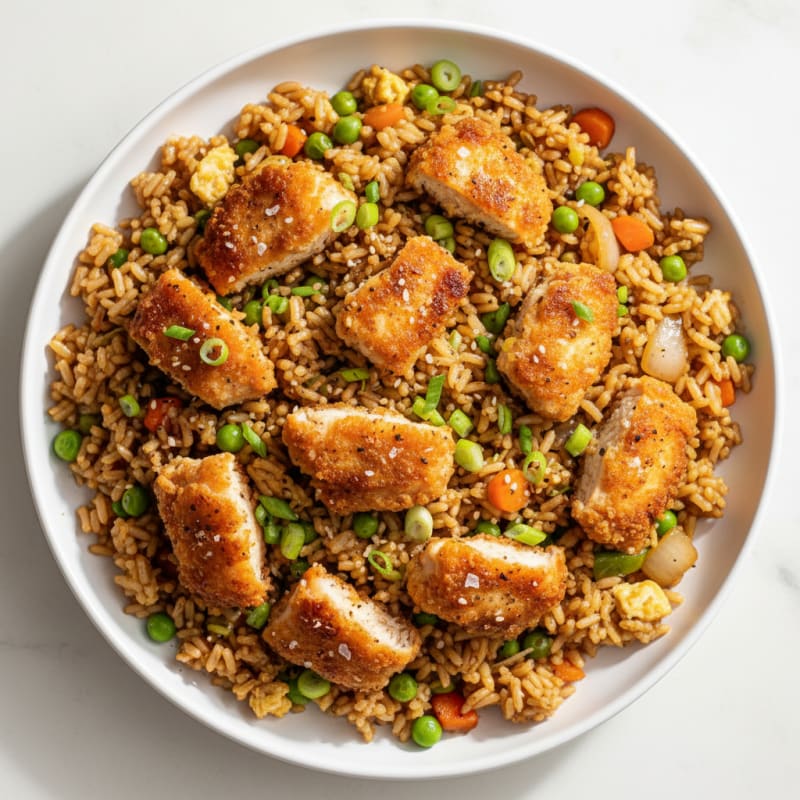 Crispy Sesame Chicken Fried Rice