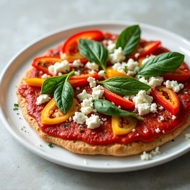 Crispy Greek Yogurt Pizza with Fresh Vegetables