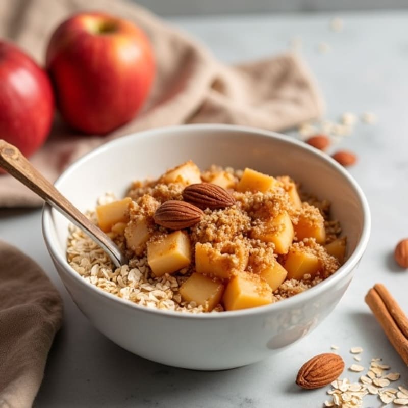 Warm Spiced Apple Protein Crumble Bowl