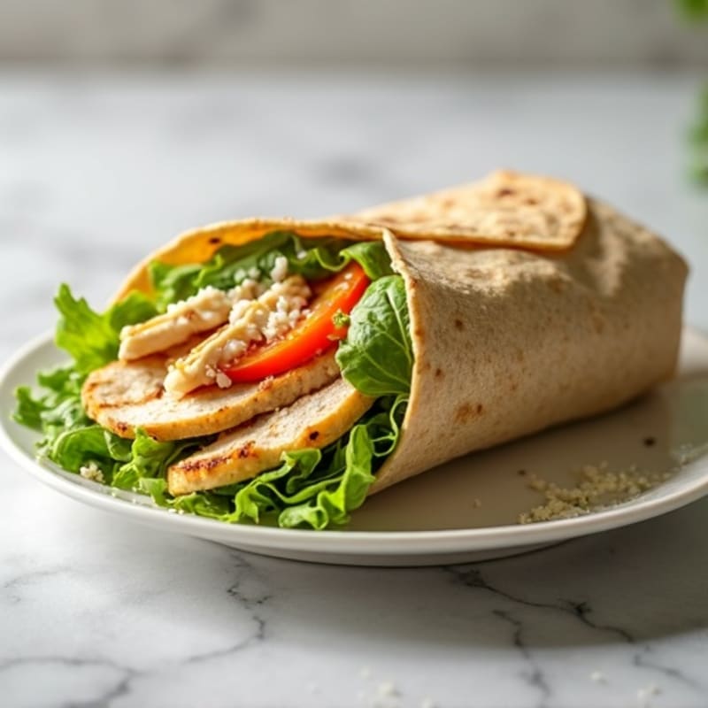 Grilled Chicken Caesar Wrap with Creamy Dressing