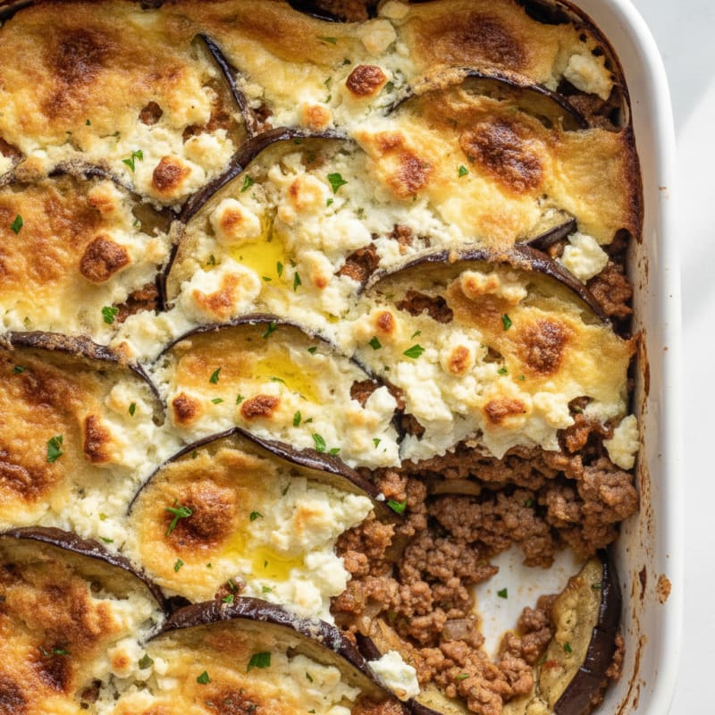 Layered Lamb and Eggplant Bake