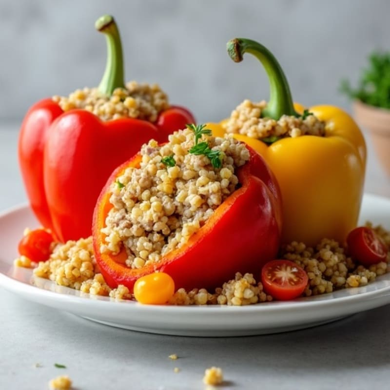 Lean Ground Turkey Stuffed Bell Peppers