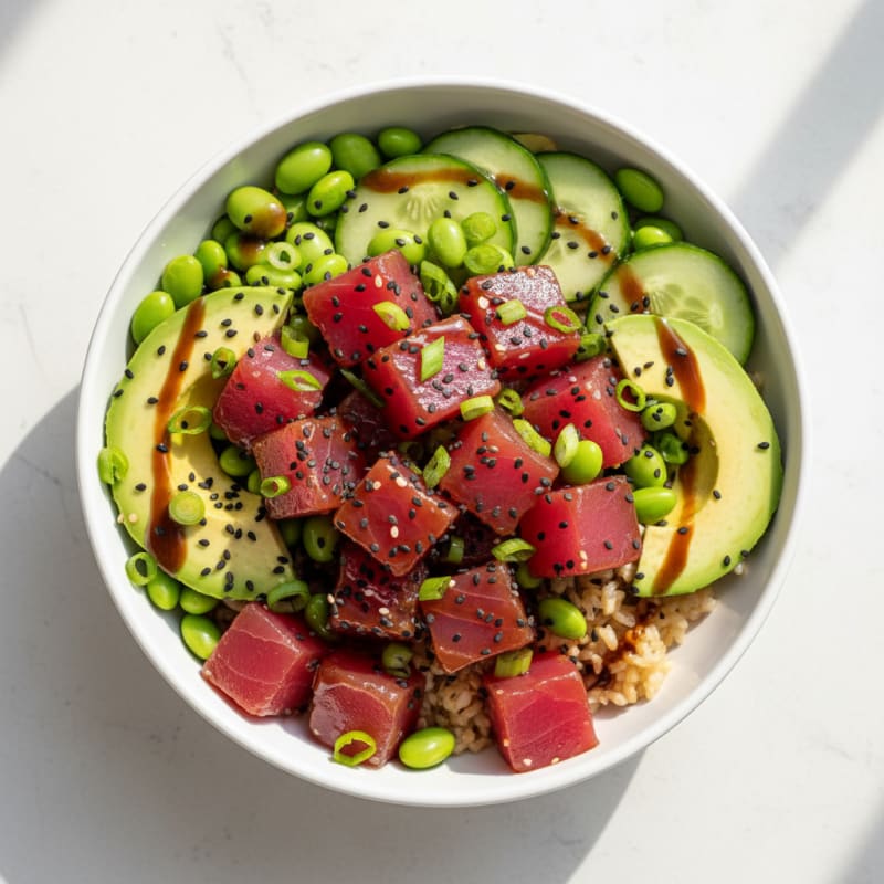 Zesty Ginger-Soy Tuna Poke Bowl