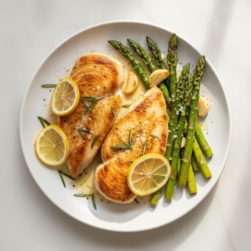 Lemon Herb Chicken with Roasted Asparagus
