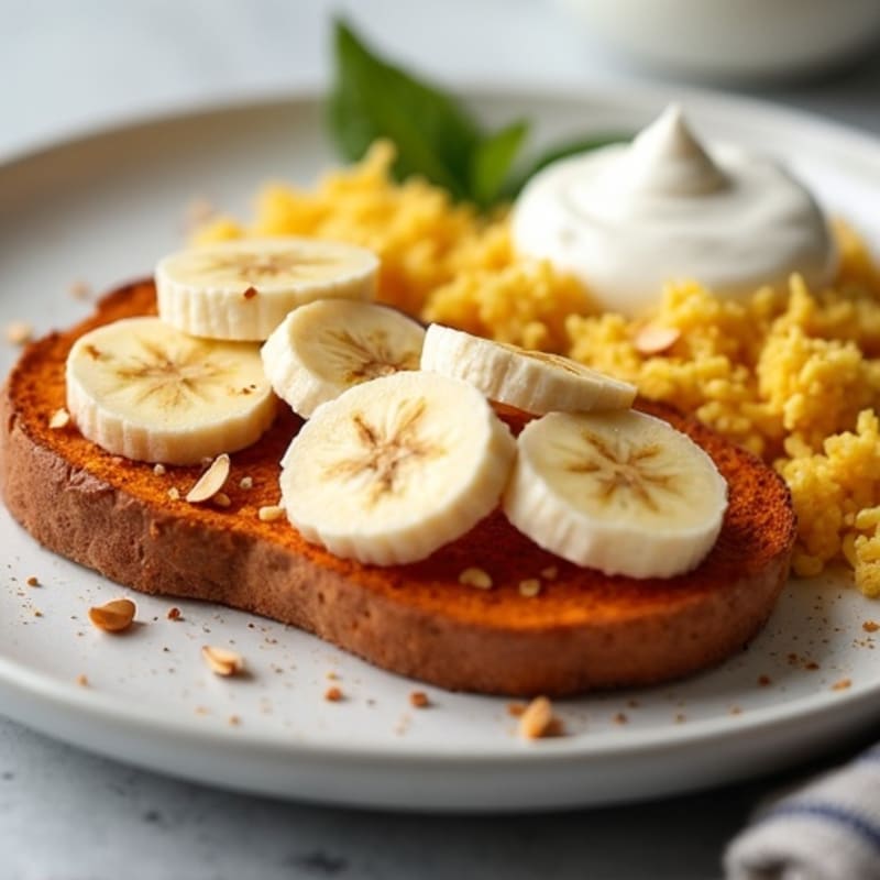 Energizing Sweet Potato Toast with Almond Butter and Banana